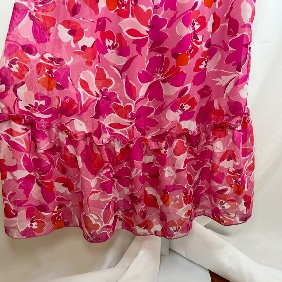 Kate and Lily Size 10 Flowy Pink Floral Tropical Maxi Dress Romantic Boho - Picture 8 of 13